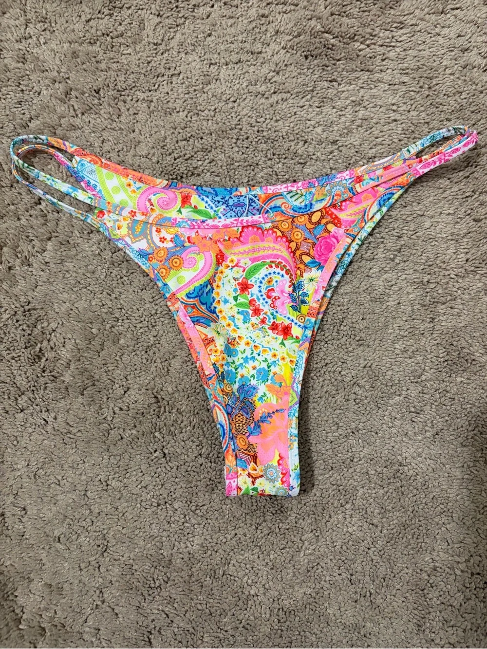 Kulani Kinis Vibrant Multicolor Paisley Triangle Bikini